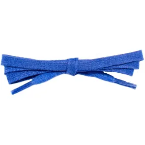 Wholesale Waxed Cotton Flat Dress Laces 1/4 - Royal Blue (12 Pair Pack) Shoelaces